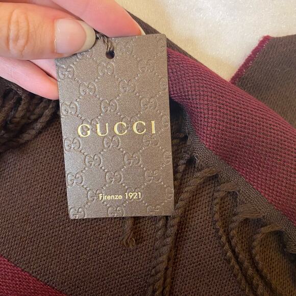 NWT GUCCI Oversided Lana Wool Wrap Stole Shawl Scarf READ - Picture 7 of 14